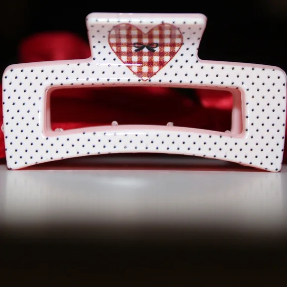 Sweetheart Sampler Mini Claw Clip - Sweetheart Check - Picture 2 of 4